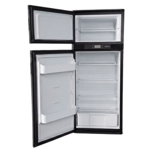 141L fridge, door open