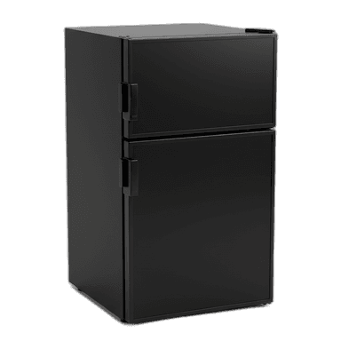 71L fridge, black finish