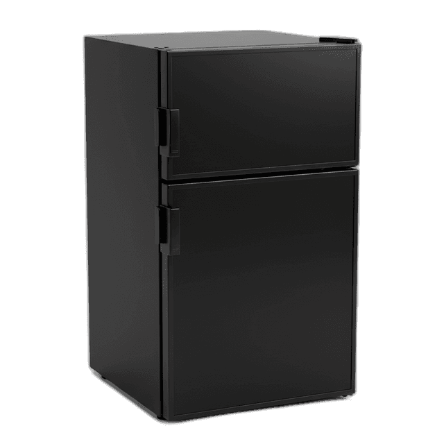 71L fridge, black finish