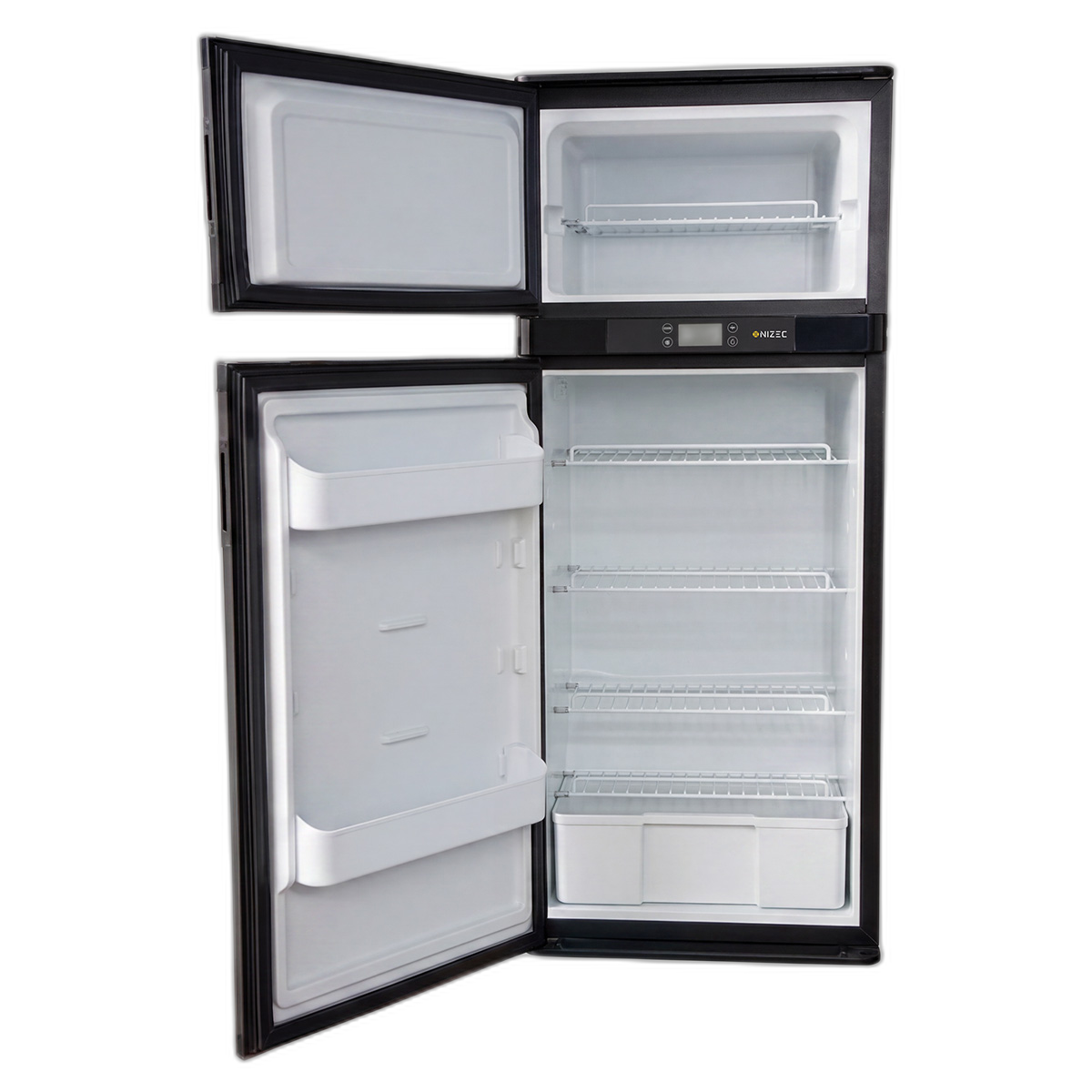 141L fridge, door open