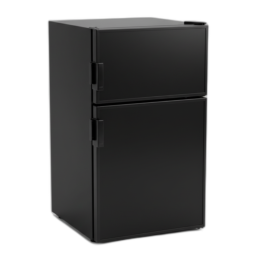 71L fridge, black finish